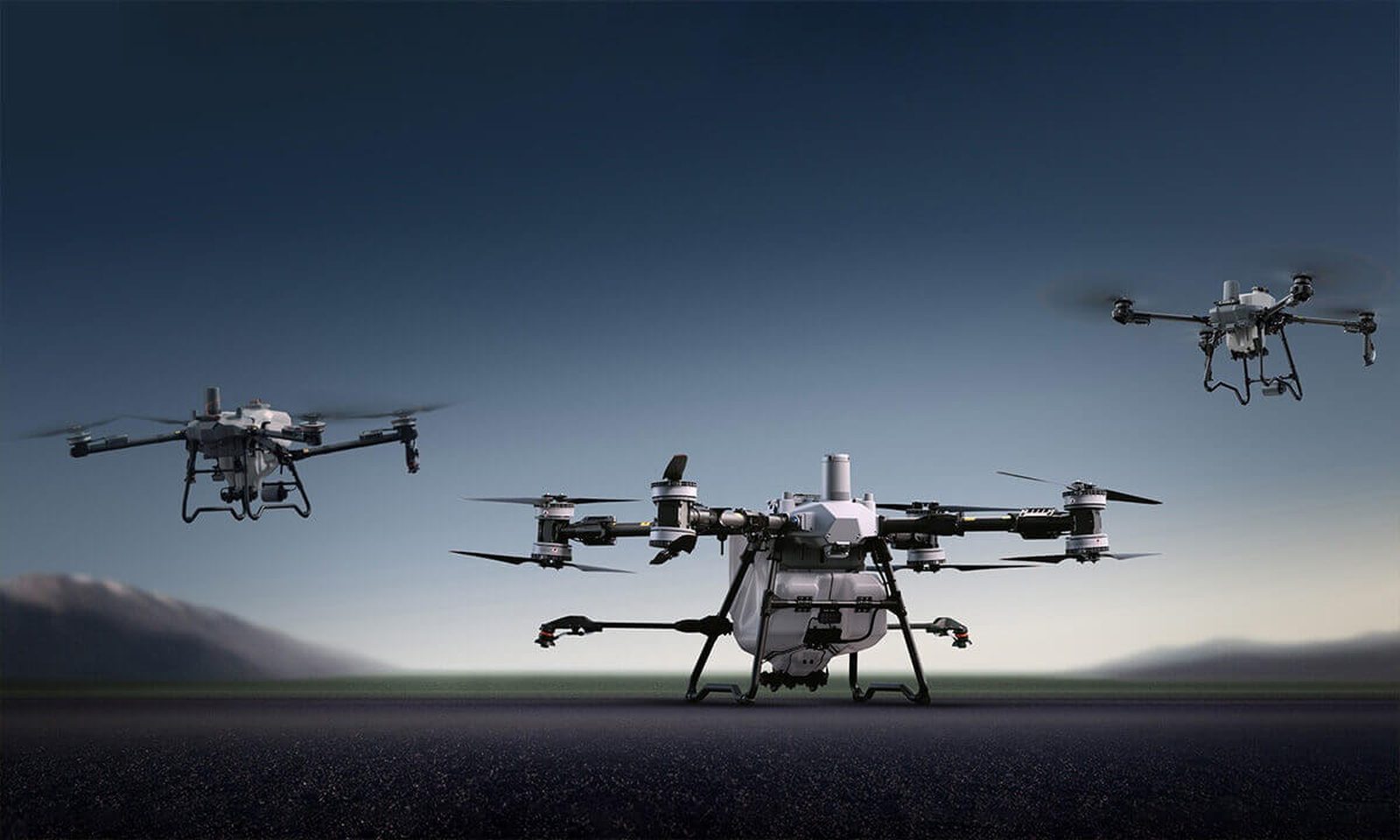 Enterprise multirotor drones of the type this unit services